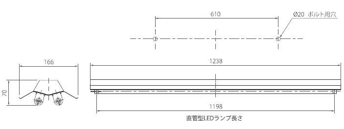 店 プロキュアエース岩崎 防爆形LED高天井照明器具 水銀250W相当 ブラケット形 電線管径φ22  112-7572  EXIL2033SA9-22 1台