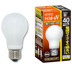 日立 EFA10EL/8B 電球形蛍光ランプ ナイスボールV A形 E26口金 激安 ...