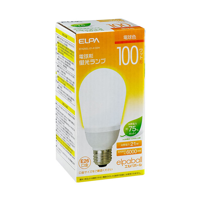 エルパ Elpa エルパボール A100形 21w Efa25el 21 A102h Efa25ed 21 A101h 電球形蛍光灯 E26口金 激安価格販売 アカリセンター エルパ Elpa エルパボール A100形 21w Efa25el 21 A102h Efa25ed 21 A101h 電球形蛍光灯 E26口金 激安価格販売 アカリセンター