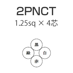 住友電工 2PNCT 1.25sq×4芯 丸形コード 黒
