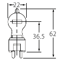 ウシオ(USHIO) JCD100V500WC 光学機器用ハロゲン電球 500W GY9.5口金