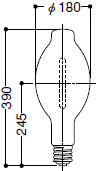 岩崎 長寿命高圧ナトリウムランプ(FECスタータ内蔵形) FECサンルクス