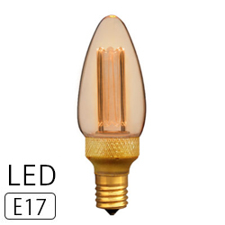 EdisonBulb(エジソンバルブ) ノスタルジア シャンデリアゴールド ND-E17CHGNG E17 (調光器非対応)