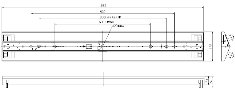 ミツヤ電器製作所(ノーベル) LED-FV-401 LED直管用逆富士型2灯用 ミツヤ電器製作所(ノーベル) LED-FV-401 LED直管用逆富士型2灯用