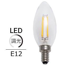 光商事 HDFC0412AD LEDシャンデリア電球 4W E12口金 電球色 2700K 40W