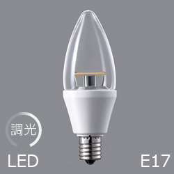 パナソニック LDC5LE17CDW2 5.0W LED電球 シャンデリア電球タイプ 調光 
