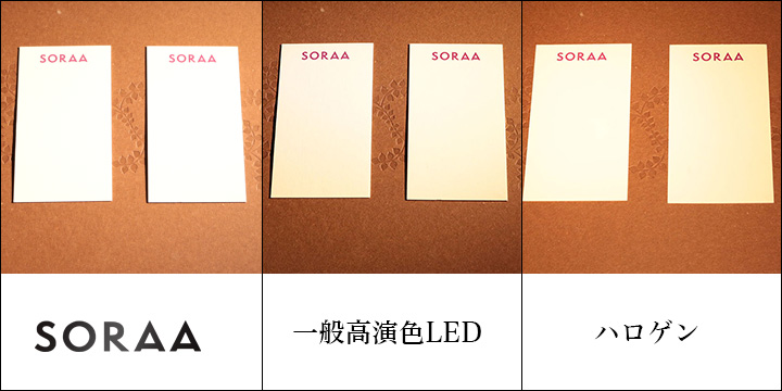 蛍光紙と通常紙の比較
