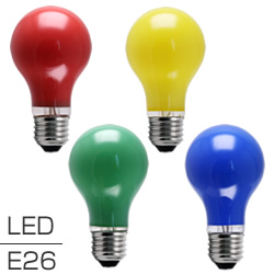 東京メタル カラーLED電球 (赤/黄/緑/青) 一般形 4W フィラメント型LED