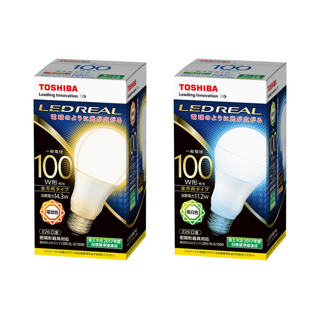 東芝 LED REAL LDA14L-G/100W LDA11N-G/100W LED電球 一般電球 100W形 