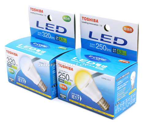 東芝 E-CORE 4.3W ミニクリプトン形 LED電球 密閉器具対応 E17口金 25W 