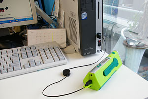USB充電風景。