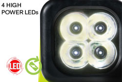 4灯のパワーLED搭載