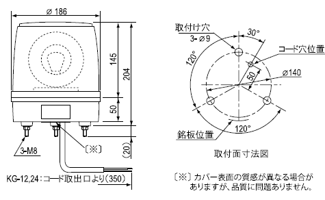 pgCg KG-24 ^] 186mm KG^ DC24V