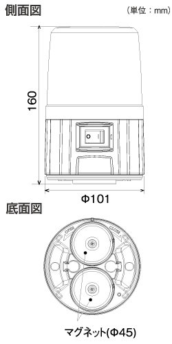 パトライト PFH-BT 電池式フラッシュ表示灯 φ100mm (単3形電池×4) 激安