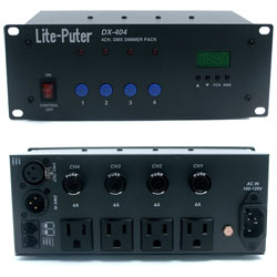 LITE-PUTER DX-404 ディマーユニット調光器 ボタン式 4口(DMX対応 4ch)