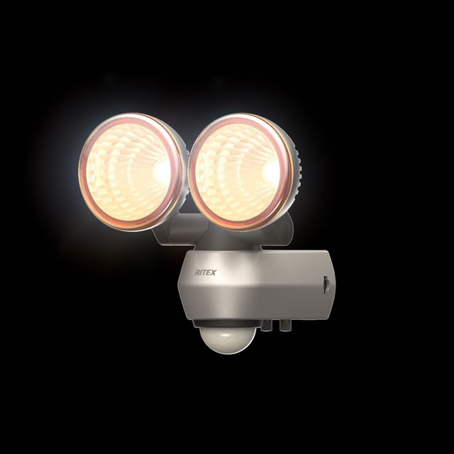 (中古品)ムサシ RITEX フリーアーム式LEDセンサーライト(12W×3灯) 「コンセント式 - 5